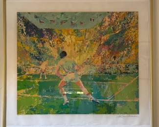 "Stadium Tennis," Signed & Numbered Serigraph, Leroy Neiman. Print Measures 36" x 30". Photo 1 of 3.