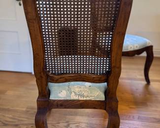 Set of 6 Queen-Anne Style Dining Chairs with Cane Backs. Each Measures 20" W with 16" Seat Depth and 18" Seat Height. No Stains on Seats! Photo 3 of 4.