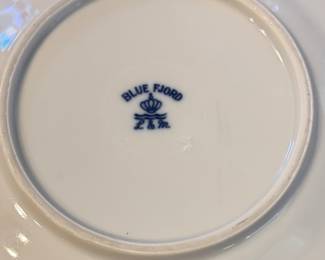 Pair of Lipper & Mann Blue Fjord Salad Plates. Photo 2 of 2.