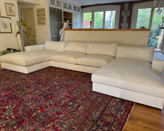 Crate & Barrel Three- Piece, Two Chaise Sofa. Measures 156" W x 6' 4" D. Photo 2 of 3.