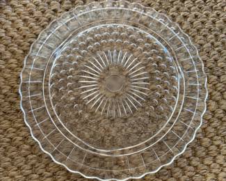 Glass Cake Plate.