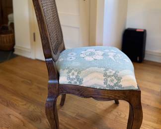 Set of 6 Queen-Anne Style Dining Chairs with Cane Backs. Each Measures 20" W with 16" Seat Depth and 18" Seat Height. No Stains on Seats! Photo 2 of 4.