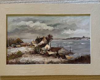 Oil on Canvas, Signed by Artist E. Franken. Canvas Measures 20" x 12". Photo 1 of 2.
