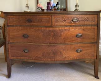 Serpentine Front Four-Drawer Bureau / Side Table. Measures 48" W x 24" D. Photo 1 of 3.