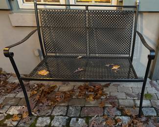Wrought Iron Bench - 2 Available.