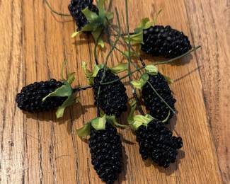Faux Blackberries on Floral Wire.