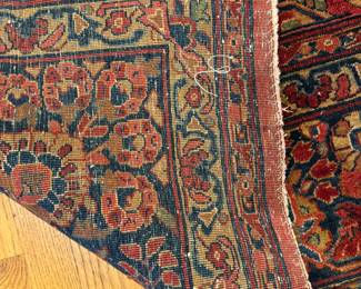 Antique Sarouk Area Rug. Measures 9' x 12. Photo 4 of 4.