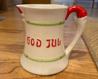 Vintage Christmas Pitcher. Photo 1 of 2.