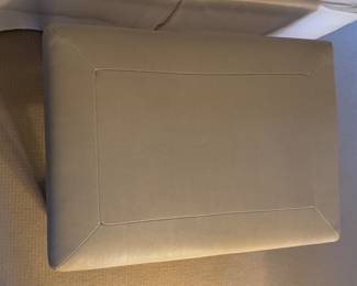 Leather Bench / Ottoman with Nailhead Trim. Photo 3 of 3.