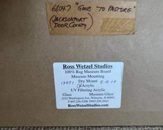 "Gone To Pasture," Jackson Port Door County. Signed By Artist. Photo 3 of 3.