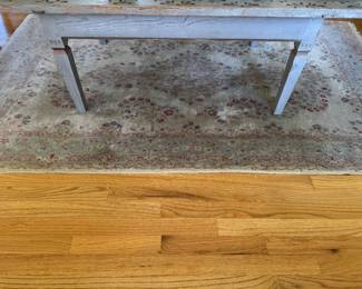 Vintage Pastel Colored Persian-Style Rug. Measures 4' x 6' 10". Photo 1 of 2.