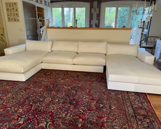 Crate & Barrel Three-Piece Two Chaise Sofa. Measures 156" W x 6' 4" D. Photo 1 of 3.