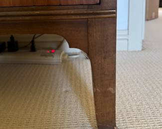 Four Drawer Chest of Drawers with Brass Pulls. Measures 35" x 19" x 49" H. Photo 3 of 3.