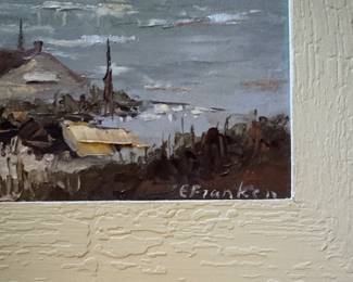 Oil on Canvas, Signed by Artist E. Franken. Canvas Measures 20" x 12". Photo 2 of 2.