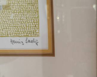 "Tower of Babel," Signed AP, Heinz Seelig. Measures 15.5" x 21". Photo 3 of 3.