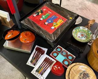 Back on the basement, or Asian inspired art and collectibles have EXPANDED GREATLY! So many fantastic vintage items in MINT condition! 