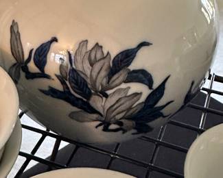 A RARE Otigari OMC Oriental Chinese Japanese Tea Pot with Six Teacups! 
