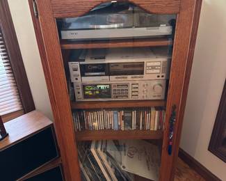 Nice stereo cabinet with components! ALL working! We've been listening to it all week!
