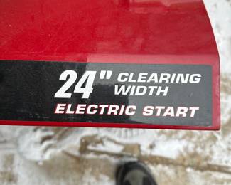 JUST IN TIME! This is a 24" Craftsman Snowblower with Electric Start (And pull start!) We pulled it out of the garage and it started right up! This thing is IMMACULATE! It looks near mint! Check out then pics!