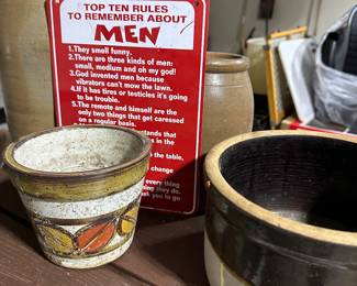 Some nice MCM Pottery for indoor or outdoor! Plus. sign that is absolutely 100% incorrect! 😉