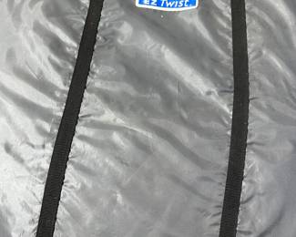 We have TWO of the EZ Twist Portable Screen Houses! (One Gray, One Blue) 12' diameter, 8' high, 6 panels, 1 door, no poles required, just stake it, folds out in under 1 minute, stores in it's own bag about 4' in diameter, great for any event, quick setup and quick takedown, fully contained.