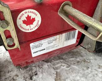 JUST IN TIME! This is a 24" Craftsman Snowblower with Electric Start (And pull start!) We pulled it out of the garage and it started right up! This thing is IMMACULATE! It looks near mint! Check out then pics!