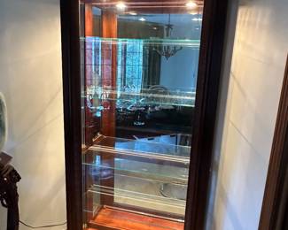 An absolutely BEAUTIFUL Glass Door Shelves China/Curio Cabinet! In NEAR MINT condition! All lights work perfectly! Would make an excellent addition to ANY home decor!