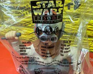 VERY COOL! Star Wars Episode 1 Phantom Menace Anakin Character Cup Cover Taco Bell 1999 UNOPENED!