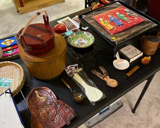 Back on the basement, or Asian inspired art and collectibles have EXPANDED GREATLY! So many fantastic vintage items in MINT condition! 