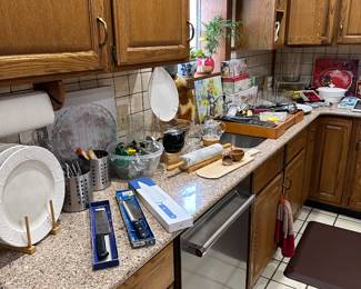 The kitchen is filled with excellent everyday items and some very cool vintage MCM items! 