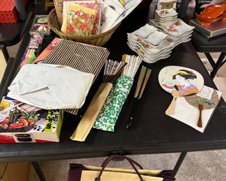Back on the basement, or Asian inspired art and collectibles have EXPANDED GREATLY! So many fantastic vintage items in MINT condition! 
