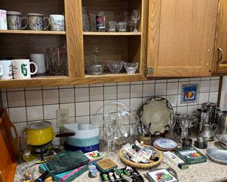 The kitchen is filled with excellent everyday items and some very cool vintage MCM items! 
