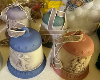These Pastel Bells are GOEBEL HUMMEL Bells! 1989, 1990, 1991 & 1992! 