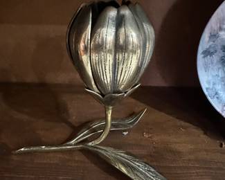 FANTASTIC MCM Find! A 1950's S. Agudo Flower Petal Ashtray! The petals of the flower come off and each is a small ashtray! Just awesome! 