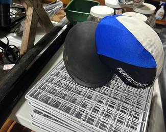 A horse riding helmet, bike helmet, and more! 