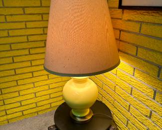 Very nice MCM Yellow Lamp and end table! 