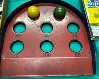 This is a sweet 1920's Vintage Steel Ball American Roll Game, complete with 2 original balls! Pressed Steel in terrific vintage condition! 