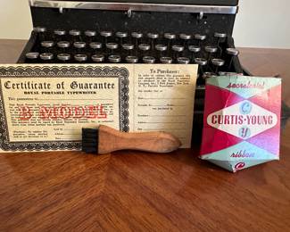This is a terrific Vintage ROYAL Aristocrat Manual Typewriter in case. Has all original paperwork and accessories! 