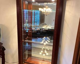 An absolutely BEAUTIFUL Glass Door Shelves China/Curio Cabinet! In NEAR MINT condition! All lights work perfectly! Would make an excellent addition to ANY home decor!
