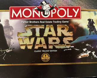 Excellent Monopoly 1997 Star Wars Classic Trilogy Edition, Board Game, Parker Brothers, COMPLETE