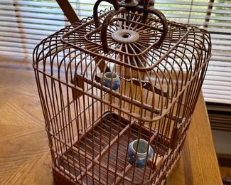 I love this carved birdcage! Look at the detail! 