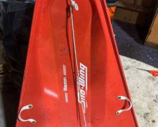 An EXCELLENT Gull Wing Shaped METAL Blazon SNOW WING SLED!