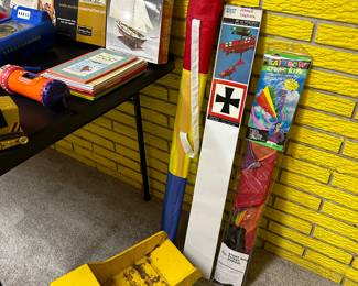 Nice old Tonka Truck and various kites! 