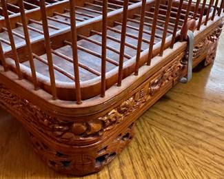 I love this carved birdcage! Look at the detail! 