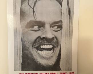 Fairly certain this is a reproduction, but it is still a cool movie lobby card poster! THE SHINING!  Heeeeeerrrssss Johnny! 