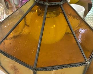 A nice MCM Hanging Tiffany Style Lamp! 