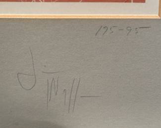 A very nice MCM piece signed and numbered by the artist! J.  Wall. 175-95