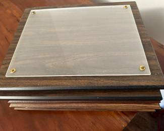Five nice OAK and lucite DIPLOMA frames! 