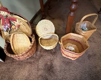 Some nice baskets! The two on the right are signed and numbered LONGABERGER! 