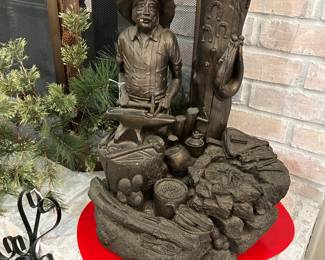 Awesome Ironworkers Blacksmith Statue by Aspit brothers 